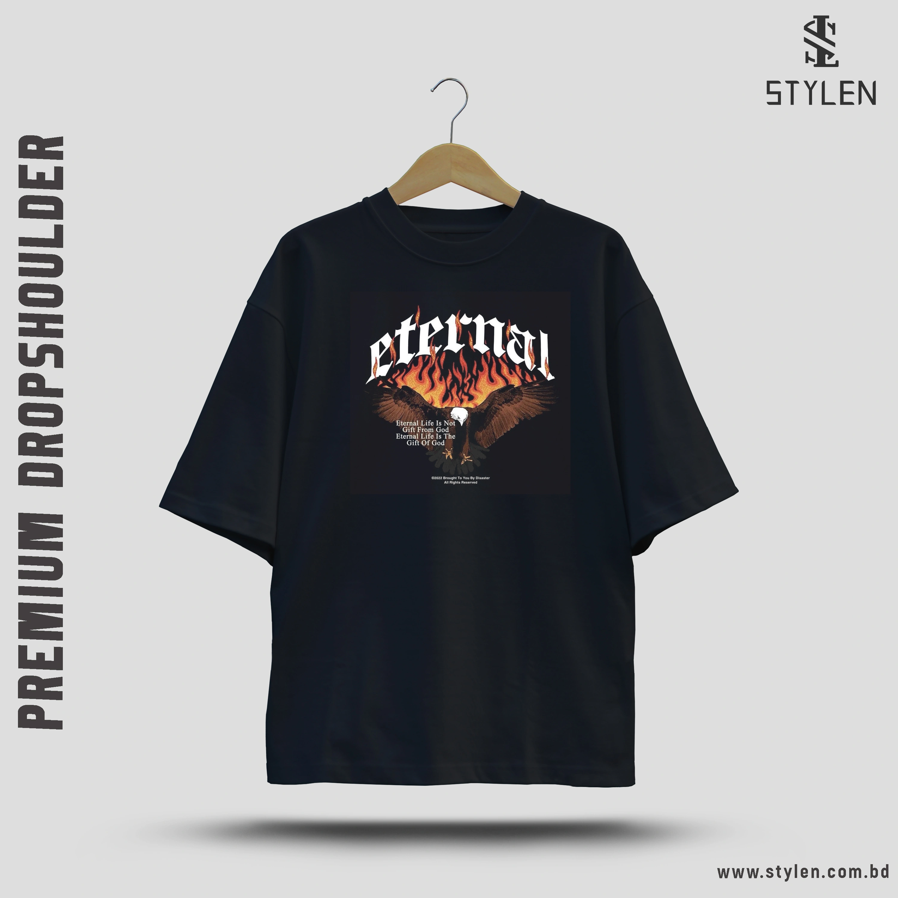 PRINTED DROP SHOULDER