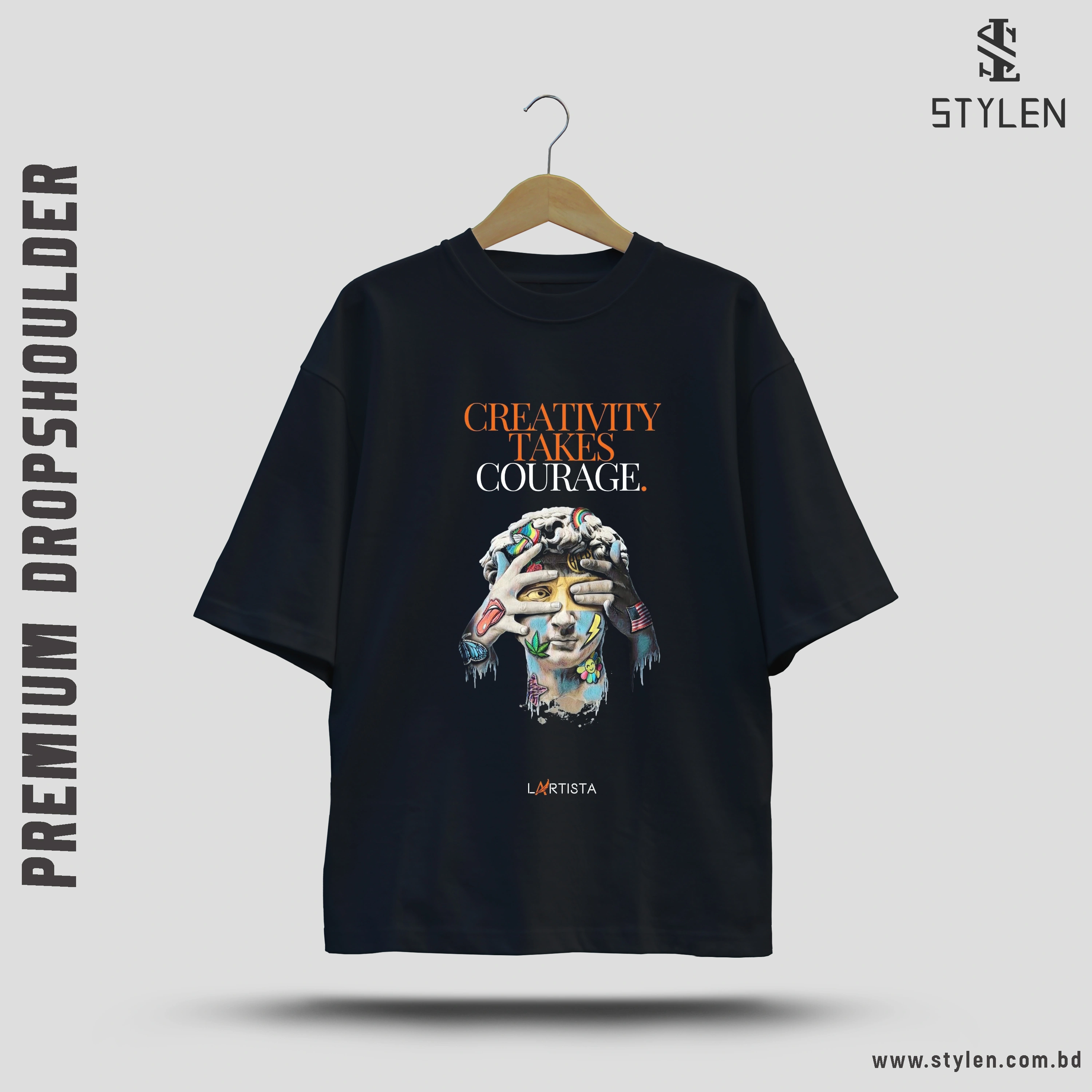 PRINTED DROP SHOULDER