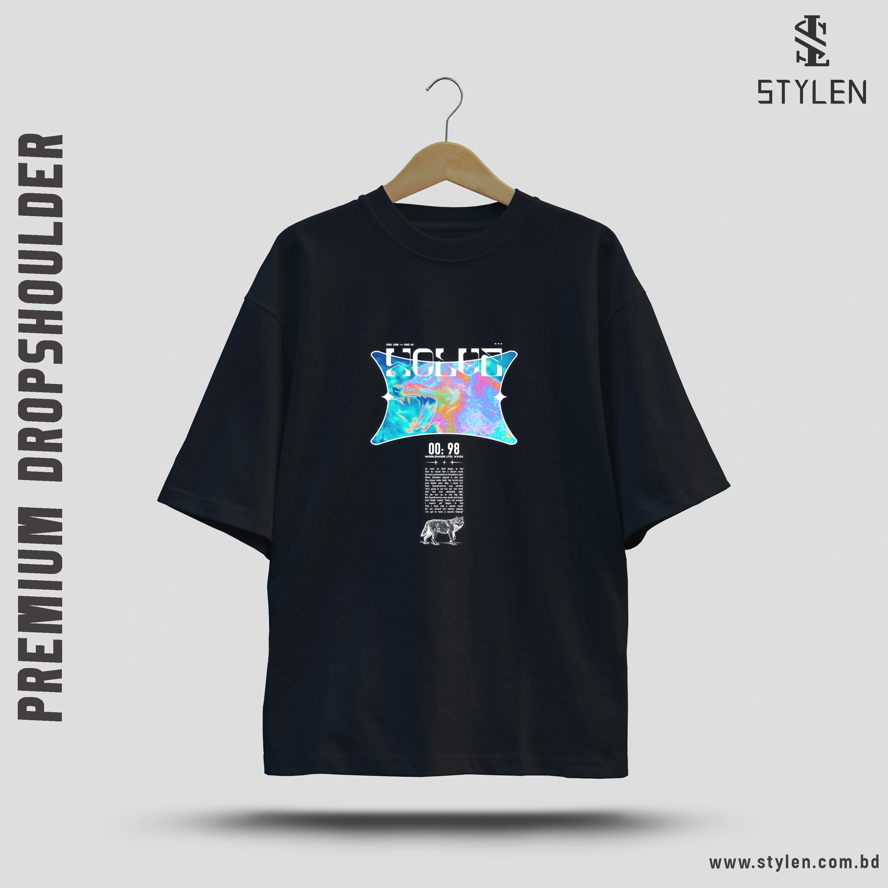 PRINTED DROP SHOULDER