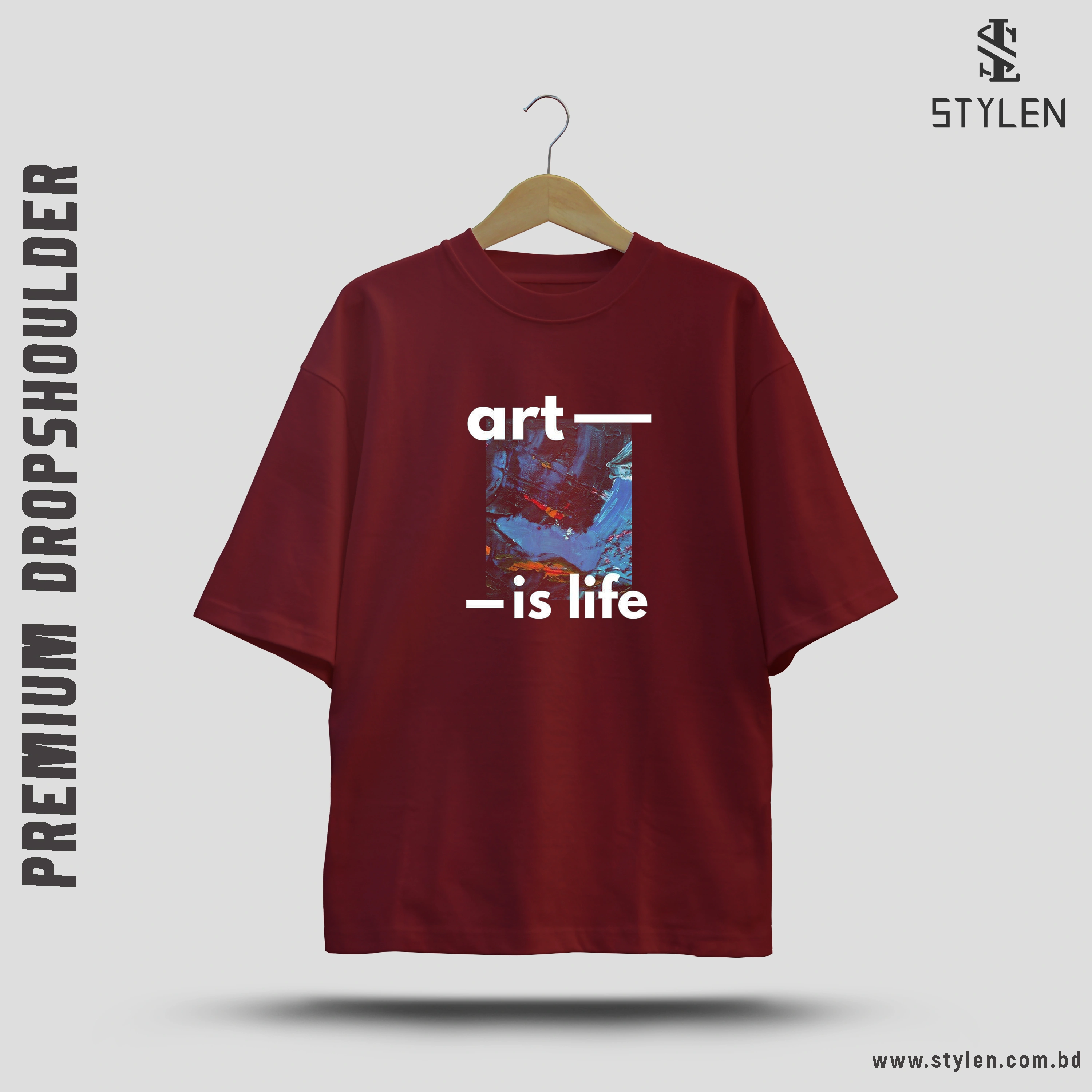 PRINTED DROP SHOULDER