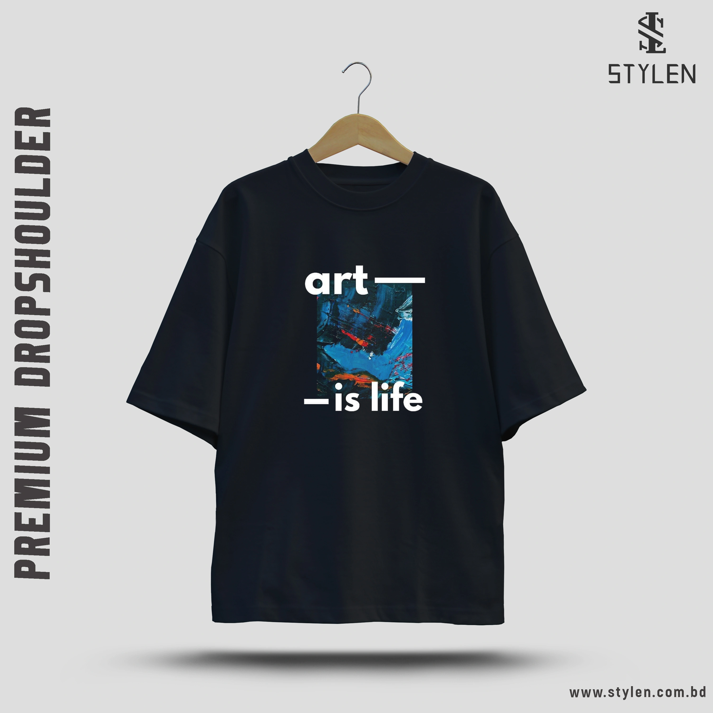 PRINTED DROP SHOULDER